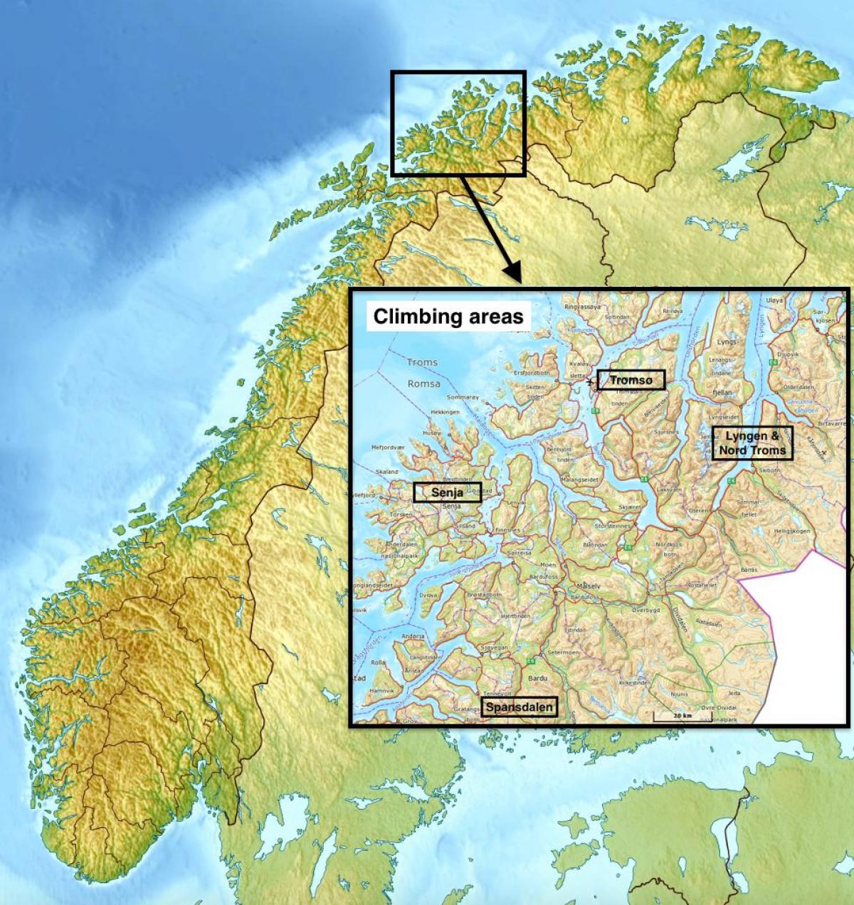 Тромсьо, Норвегия картата