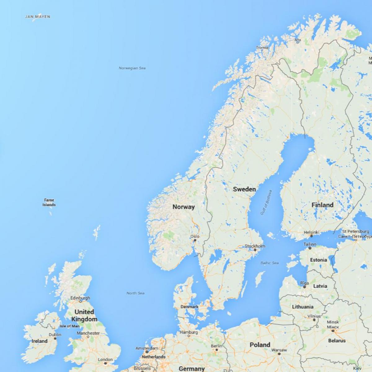 карта норге, Норвегия