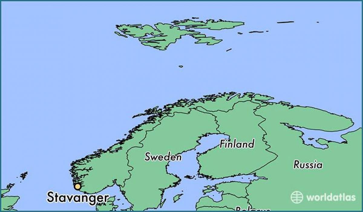 карта на ставангер, Норвегия