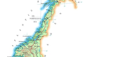 Карта висоти Норвегия 