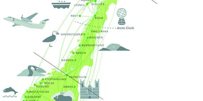 Норвегия забележителности карта