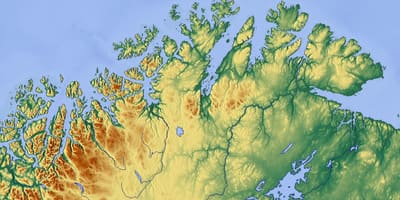 Северна Норвегия картата