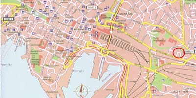 Карта Осло-център на града в Норвегия 