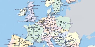Карта на пътни eurail Норвегия