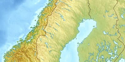 Карта на физическа Норвегия