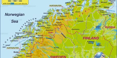 Карта kirkenes Норвегия