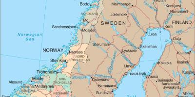 Карта На Норвегия