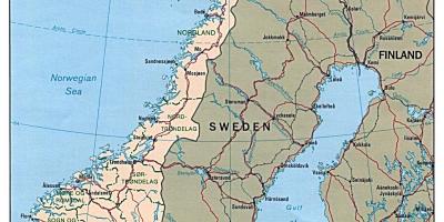 Шофиране картата на Норвегия