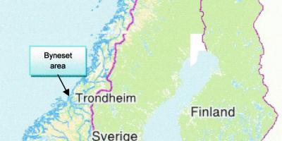 Карта на трондхайм, Норвегия